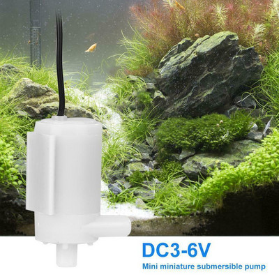 Mini vodena pumpa bez četkica, tihi DC3V5V6V solarni punjač, istosmjerno punjenje, vodena pumpa 80-100L/H amfibijska pumpa za akvarij