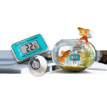 Θερμόμετρο ενυδρείου LCD Ψηφιακό αδιάβροχο θερμοκρασία νερού δεξαμενής ψαριών με βεντούζα για ψάρια όπως Betta
