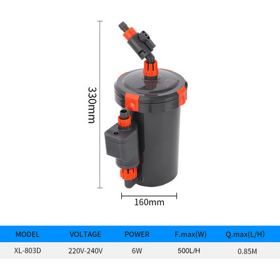 Filtru de acvariu Filtru de suspendare extern 400L/H 500L/H Filtre pentru pompa de apa pentru rezervor de pesti pentru iaz mic Accesorii pentru acvariu