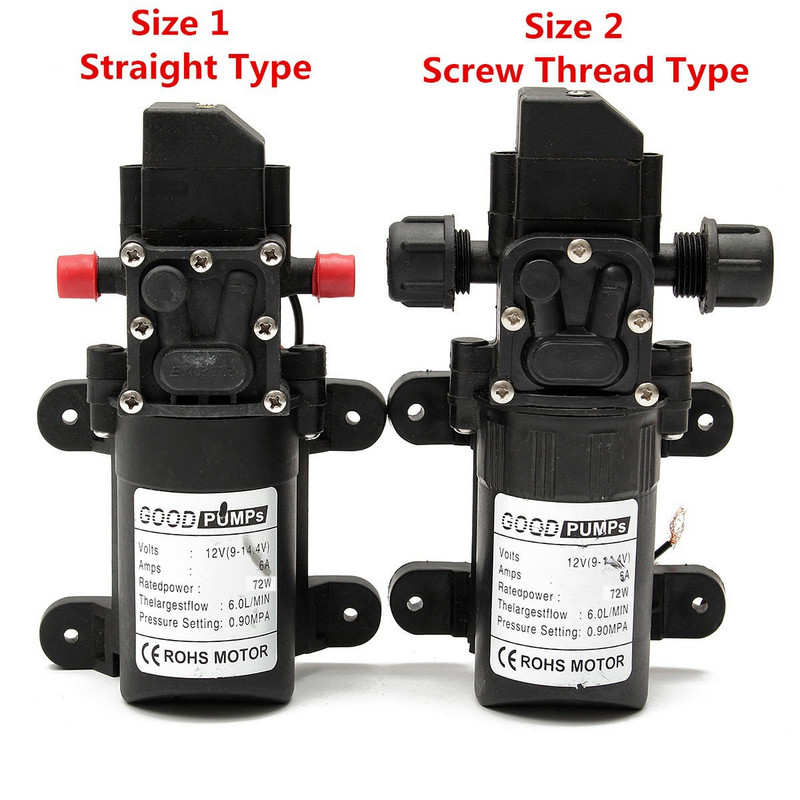 Vastupidav DC 12V 130PSI Põllumajanduse elektriline veepump must mikro kõrgsurvemembraaniga pihusti autopesula 12 V