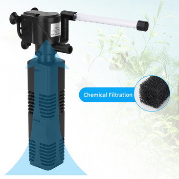 Φίλτρο ενυδρείου μίνι βρόχινου νερού τύπου τριών σε ένα κυκλοφορούν φίλτρο καθαρισμού νερού και οξυγόνωσης ενυδρείου220V-240V /Hz50