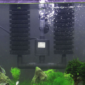 Q1JA Aquarium Υποβρύχια Αντλία Φιλτραρίσματος Διπλή βιοχημική αντλία αέρα δεξαμενής ψαριών σφουγγάρι