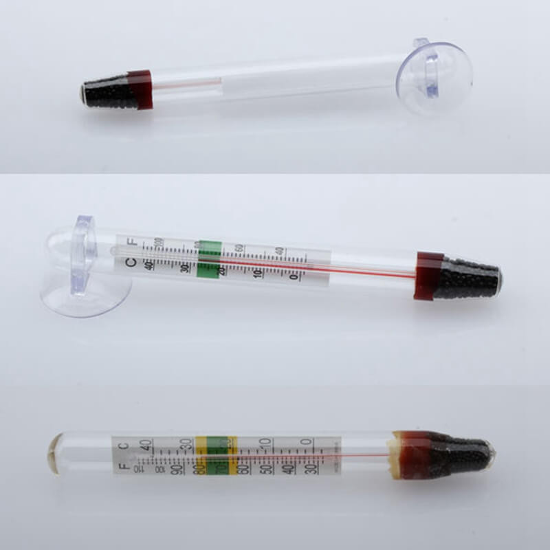 Jauns stikla skaitītājs akvārija zivju tvertnes ūdens temperatūras termometra sūkšanas kauss