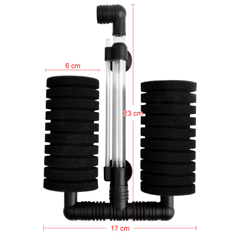 Nicrew Fish Tank Zračna pumpa Skimmer Pribor za filtar za akvarijske ribe Praktični akvarijski biokemijski spužvasti filtar Proizvodi za kućne ljubimce