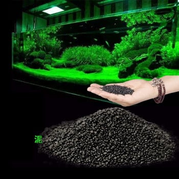 500g λίπασμα υπόστρωμα εδάφους ενυδρείου Μαύρο άργιλο χαλίκι για φυσικό φυτευμένο ενυδρείο πορώδες υπόστρωμα δεξαμενής ψαριών γλυκού νερού