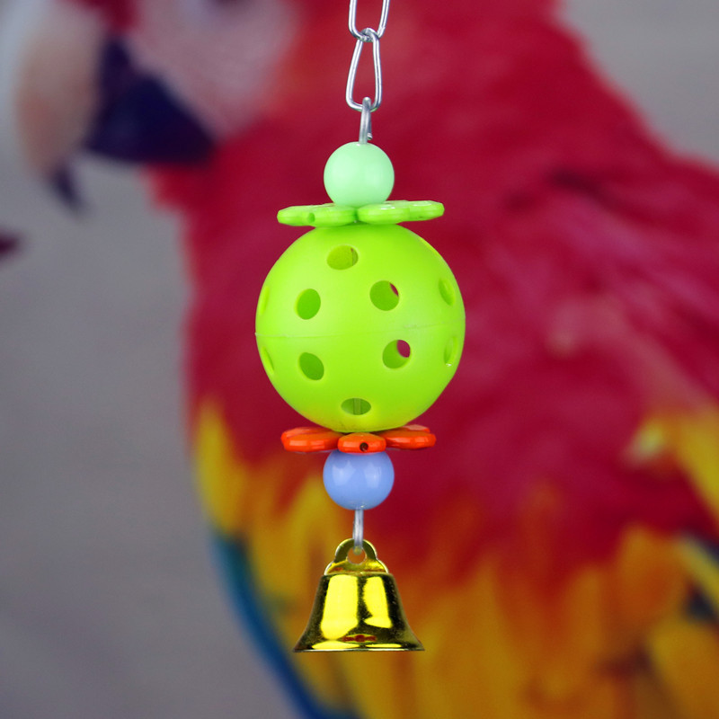 1buc 3 culori Jucărie pentru papagal pentru animale de companie Minge cu clopoțel de ouă, mărgele petale agățate, minge de jucărie pentru papagal, accesorii pentru animale de companie, consumabile pentru păsări, vânzare