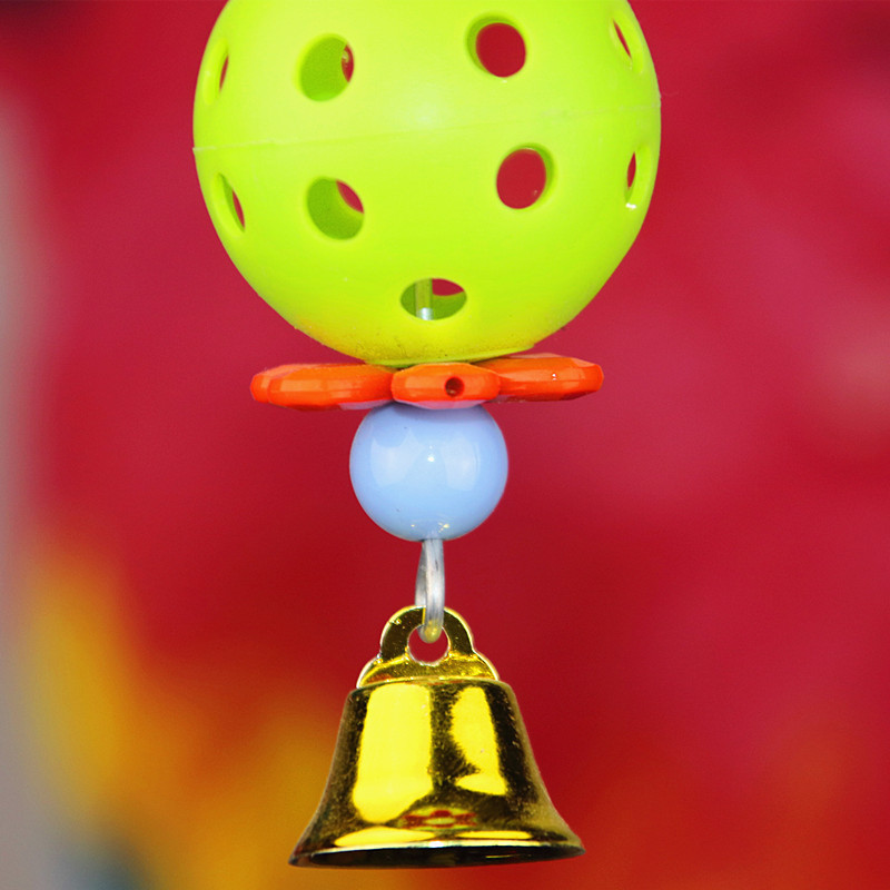1buc 3 culori Jucărie pentru papagal pentru animale de companie Minge cu clopoțel de ouă, mărgele petale agățate, minge de jucărie pentru papagal, accesorii pentru animale de companie, consumabile pentru păsări, vânzare