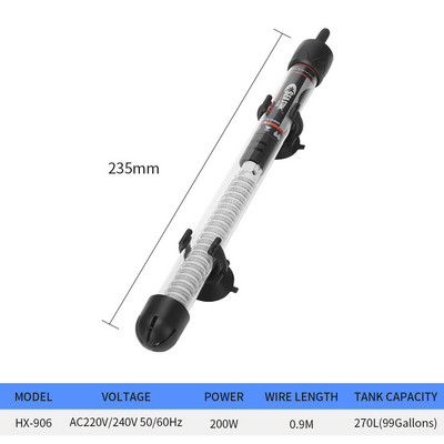 Υποβρύχιος θερμαντήρας ενυδρείου Turtle Fish Tank Ρυθμιζόμενη ράβδος θέρμανσης νερού Σταθερός έλεγχος θερμοκρασίας για θερμοστάτη Aquario