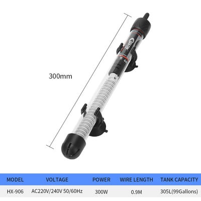 Υποβρύχιος θερμαντήρας ενυδρείου Turtle Fish Tank Ρυθμιζόμενη ράβδος θέρμανσης νερού Σταθερός έλεγχος θερμοκρασίας για θερμοστάτη Aquario