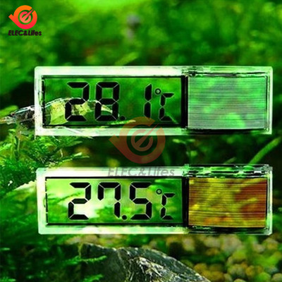 Аквариум LCD термометър LCD цифров електронен аквариум 3D цифров температурен измервател на температурата стикер риба скарида костенурка