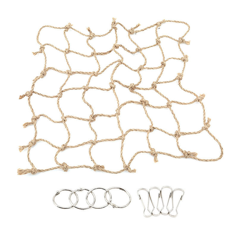 40*40cm Mreža za penjanje za papige Igračka za ptice Mreža za ljuljanje Konop za ptice Mreža za viseću mrežu s kukom Viseća ptica Penjačka igračka za grickanje