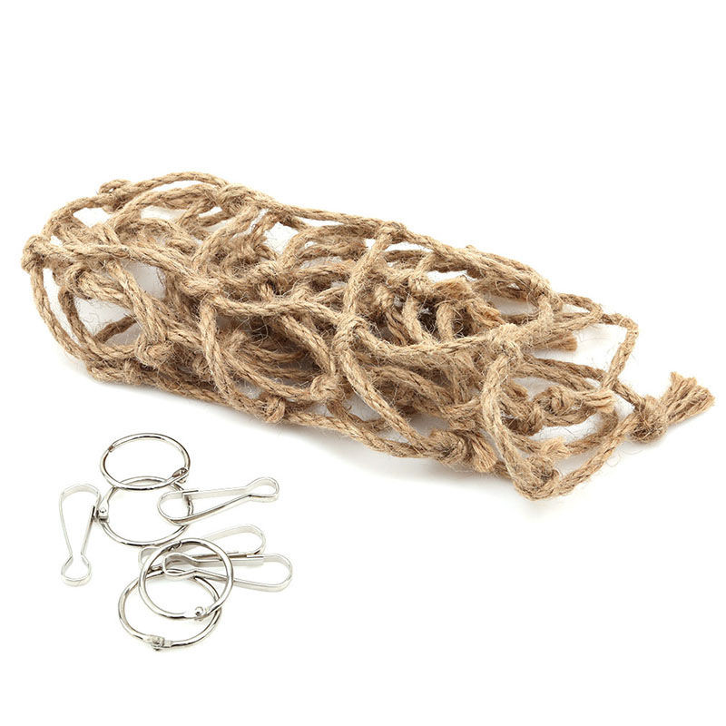 40*40cm Mreža za penjanje za papige Igračka za ptice Mreža za ljuljanje Konop za ptice Mreža za viseću mrežu s kukom Viseća ptica Penjačka igračka za grickanje