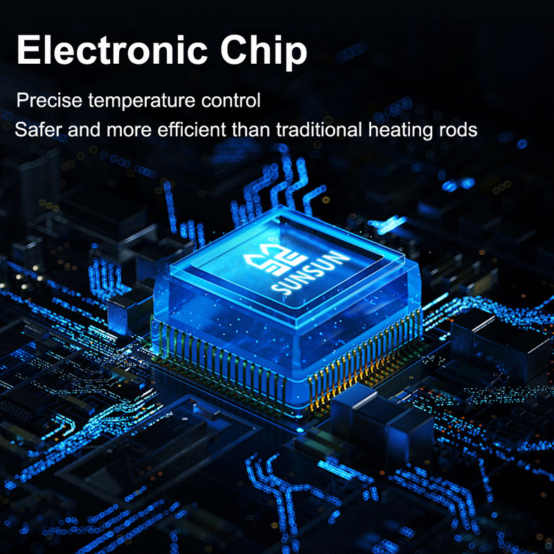 NICREW SUNSUN Încălzitor submersibil pentru acvariu, rezervor de pește, afișaj LCD, reglabil digital, tijă de încălzire a apei, temperatură constantă automată