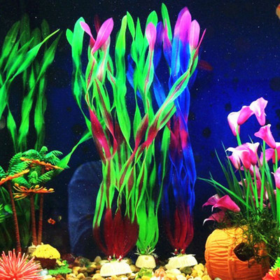 Víz Akvárium Fű Vízszimulációs növények Akvárium dekoráció Táj hamis növények Tengeri kusza üvegdíszek Új