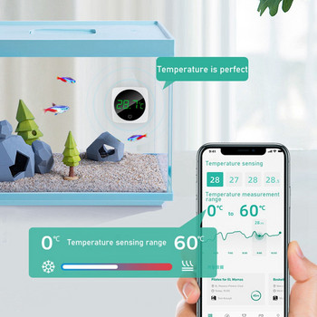 LCD Θερμόμετρο Ενυδρείου Πολυλειτουργικό 3D Ψηφιακό Ηλεκτρονικό Ηλεκτρονικό Θερμόμετρο Δεξαμενής Ψαριών Reptile Box Ηλεκτρονικό θερμόμετρο