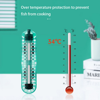 Най-новият нагревателен прът за аквариум Интелигентен мини нагревател с постоянен контрол на температурата Fish Tank, 25W/ 50W/ 75W