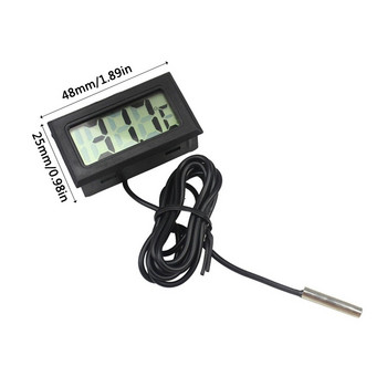 Ενυδρείο Ηλεκτρονικό θερμόμετρο Ψηφιακή οθόνη LCD Θερμόμετρο νερού για ανιχνευτή Εργαλείο διακόσμησης για προβολή κατοικίδιων ψαριών