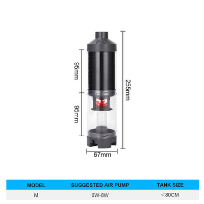 Τουαλέτα ψαριών Συλλέκτης κοπριάς ψαριών Δεξαμενή ψαριών Διαφανές αυτόματο φίλτρο καθαρισμού με χρήση αντλίας αέρα