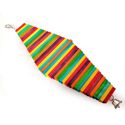 1 buc. Jucării pentru papagali pentru animale de companie, din lemn, durabile, pentru a mesteca păsări, jucării mari, colorate, pentru papagal, macaw, leagăn de pasăre, accesorii pentru animale de companie