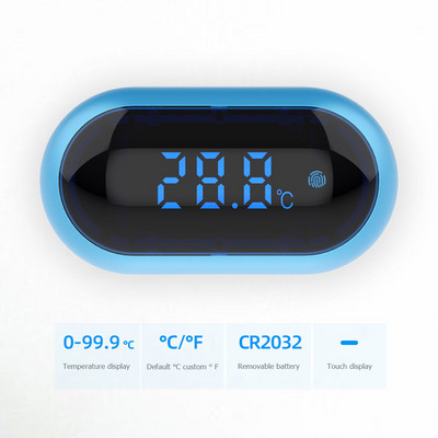 Veekindel LED digitaalne akvaariumi termomeetri tester, kalapaagi elektrooniline termomeeter, kleebitav temperatuurimõõtja tööriistad