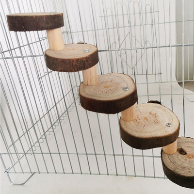 Kāmja koka kāpņu rotaļlieta kāpšana kāpnēs putni papagailis vingrošana laktas statīvs platforma zobu kopšana molāra rotaļlietas būru piederumi