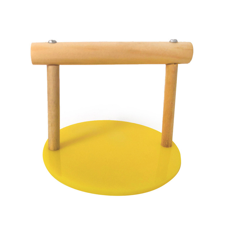 Kućni ljubimac Ptica Papiga Drvena obuka Spin Perch Stalak Platforma za igralište Igračke za brušenje šapa Zabavne igračke za tuširanje papiga