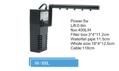 Mini 3 σε 1 φίλτρο ενυδρείου 5w 8w πολλαπλών λειτουργιών Fish Tank Aquarium Internal Purifier Submersible Pump Spray Waterfall FA015