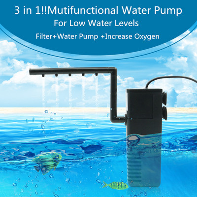 Мини 3 в 1 филтър за аквариум 5w 8w многофункционален аквариум аквариум вътрешен пречиствател потопяема помпа спрей водопад FA015