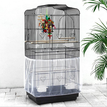 Universal Bird Cage Seed Catcher προστατευτικό κάλυμμα διχτυού Parrot Nylon mesh κάλυμμα δίχτυ Αέρινη ελαστική φούστα με δίχτυ κλουβιού για στρογγυλά τετράγωνα κλουβιά