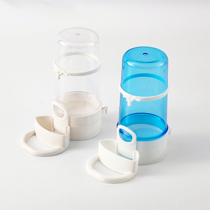 Paukščių vandens gėrimo lesyklėlės girdytuvas su spaustuku naminių paukščių reikmenų dozatorius, butelis geriamasis puodelis, skirtas augintinio papūgos narveliui