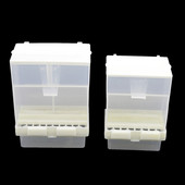 1 vnt. Nuimamas lesyklėlė naminių paukščių konteineris Papūgos pakabinamas automatinis lesyklėlis paukščių lesyklėlė Starling Tigro oda bijūnų paukščių įrankiai