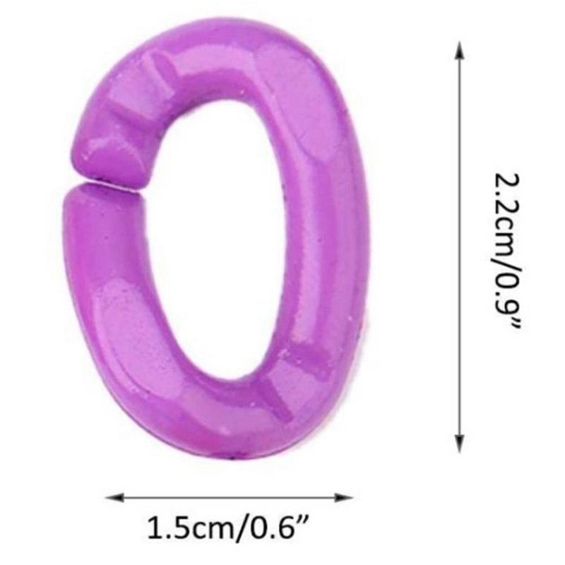 100 τμχ/σετ Πλαστικοί γάντζοι Ανοιγόμενος δακτύλιος αλυσίδας Αξεσουάρ κλουβιού πουλιών για τσιντσιλά παπαγάλου