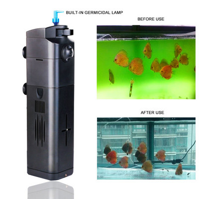 SUNSUN UV филтър Въздушна помпа 15W 17W 21W Кислородна помпа за аквариум за изпомпване на вода Филтър за аквариум 220V Пластмасова обвивка