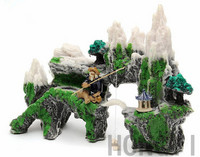 HONGYI 1-osaline akvaariumi haljastus kalapaagi kaunistamine kiviktaimla simulatsioon veetaimede esiplaanil käsitöö