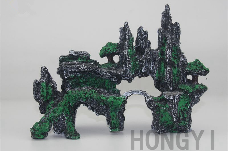 HONGYI 1-osaline akvaariumi haljastus kalapaagi kaunistamine kiviktaimla simulatsioon veetaimede esiplaanil käsitöö