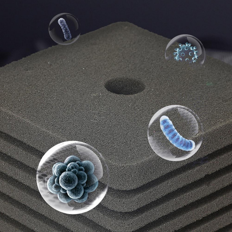 Pompă de aer cu filtru cu burete 3 în 1, echipament de purificare a apei de filtrare biochimică pentru iaz pentru acvariu