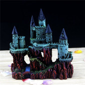 Decor pentru acvariu Castel din rășină Rezervor de pește Driftwood Castel Peșteră Ascunzători Casă Acvariu Accesorii pentru amenajare a teritoriului