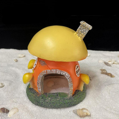 Ρητίνη στολίδια Ψάρια γαρίδες κρησφύγετο Σπηλιές Escape House Layout Στήριγμα Ενυδρείο Δεξαμενή ψαριών Διακόσμηση τοπίου για Betta Reptiles