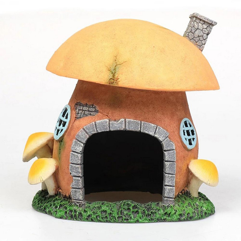 Ρητίνη στολίδια Ψάρια γαρίδες κρησφύγετο Σπηλιές Escape House Layout Στήριγμα Ενυδρείο Δεξαμενή ψαριών Διακόσμηση τοπίου για Betta Reptiles