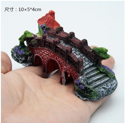 Akvaariumi akvaarium Vintage Dekoratiivne Sild Maastikukaunistused Paviljon Puutaimed Vaik Disain Lemmikloomatarbed Kodukaunistused