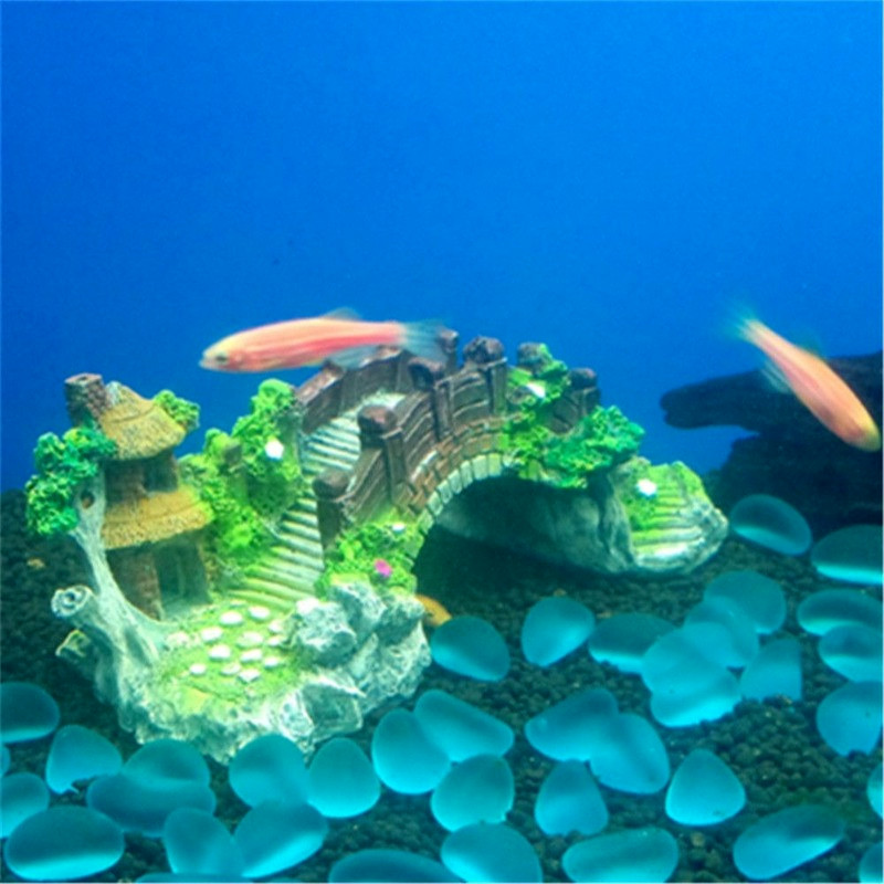 Akvaariumi akvaarium Vintage Dekoratiivne Sild Maastikukaunistused Paviljon Puutaimed Vaik Disain Lemmikloomatarbed Kodukaunistused