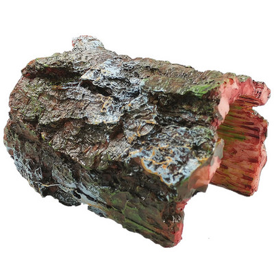 Fish Tank Simulation Bark Aquarium Dodge Hole Resin Fish Hiding House Δεξαμενή ψαριών Εξωραϊσμός Διακόσμηση Προσομοίωση Bark Cave