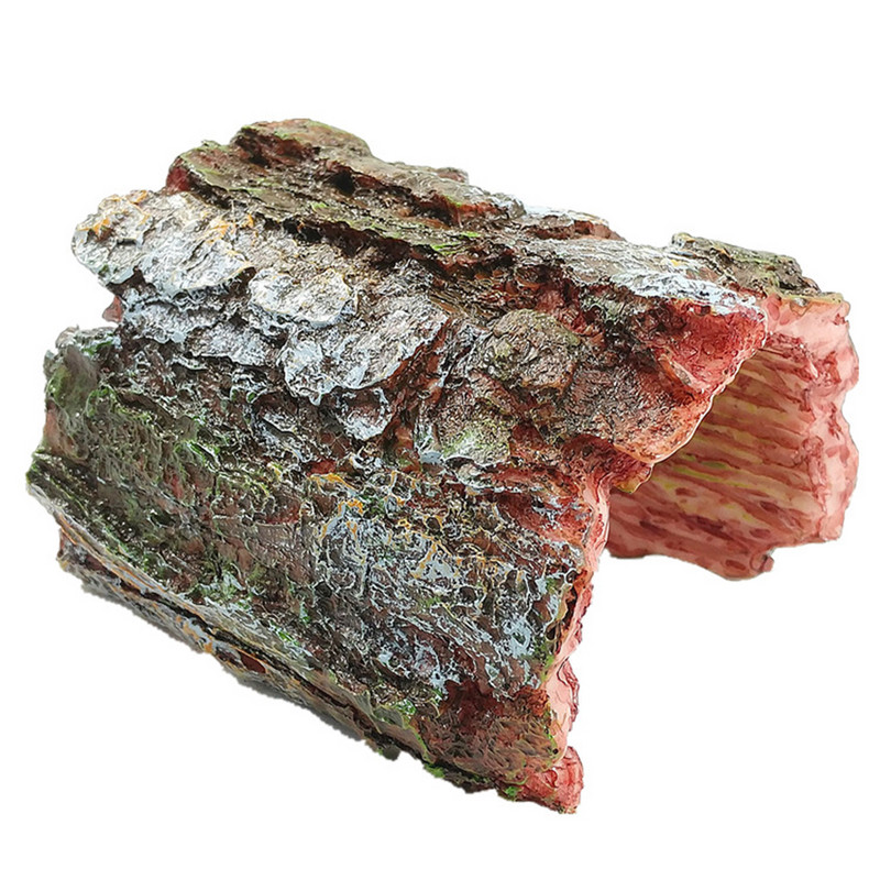 Fish Tank Simulation Bark Aquarium Dodge Hole Resin Fish Hiding House Δεξαμενή ψαριών Εξωραϊσμός Διακόσμηση Προσομοίωση Bark Cave