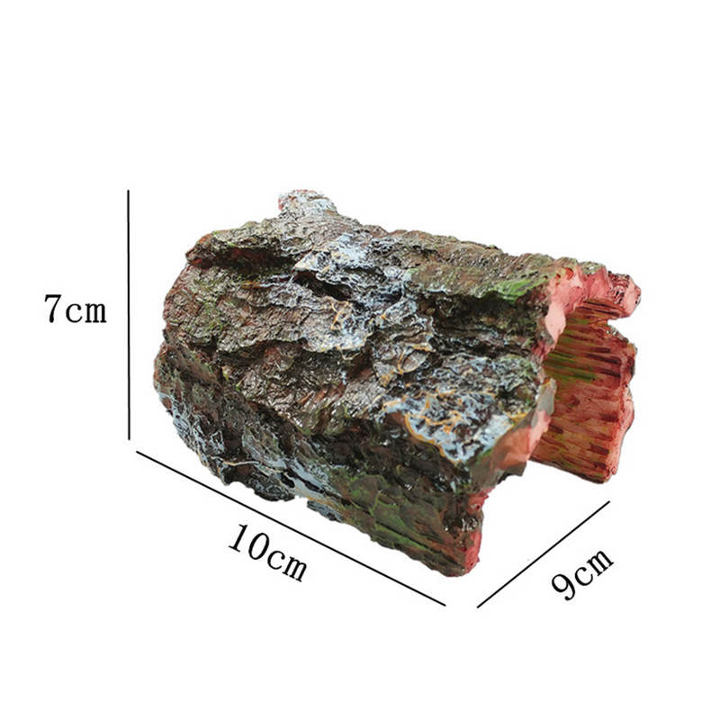 Fish Tank Simulation Bark Aquarium Dodge Hole Resin Fish Hiding House Δεξαμενή ψαριών Εξωραϊσμός Διακόσμηση Προσομοίωση Bark Cave