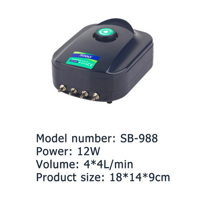 Rezervor de pește 220V Pompă de oxigen Creșterea peștilor Pompă de aerare Consumabile pentru acvariu Pompă de aer Compresor de aer Pompă de aer pentru acvariu Rezervor de pește