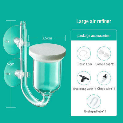 Difuzor de aer pentru acvariu Kit de piatră atomizator cu bule de oxigen cu supapă de reținere Mini nano micro bule Filtru de oxigen pentru rezervor de pește
