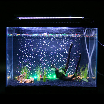 AC110V-220V Многоцветна подводна аквариумна LED балонна светлина Въздушни камъни Fish Tank Въздушна завеса Bubble LED лампа Aquariu