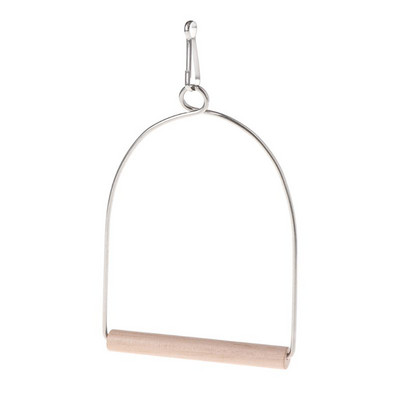 Păsări din lemn natural pentru animale de companie, papagali, biban în formă de U, leagăn, cușcă, jucării, suport pentru cățărare, pandantiv pentru perus, ara, cockati