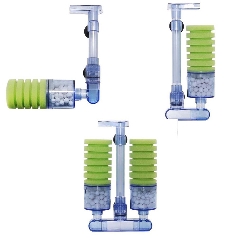 Filter za akvarij, Ultra tihi biokemijski spužvasti filtar za akvarij Fish Tank Zračna pumpa Betta Fry Aquarium Fish Tank Water Fall Double
