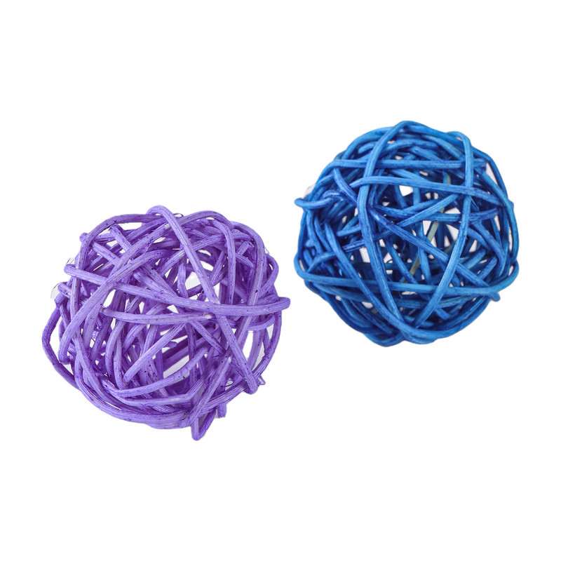 2vnt Papūgos rotango rutuliniai žaislai paukščių kramtymo šlifavimo žaislai paukščių narvelių dekoras Juokingi reikmenys naminiams gyvūnėliams narvelių priedai Paukščių žaidimai